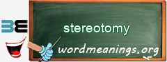 WordMeaning blackboard for stereotomy